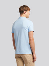 Mens Double Horsemen Polo Shirt Chambray Blue