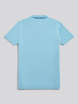 Mens Double Horsemen Polo Shirt Air Blue