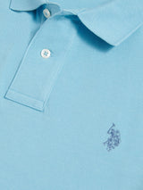 Mens Double Horsemen Polo Shirt Air Blue