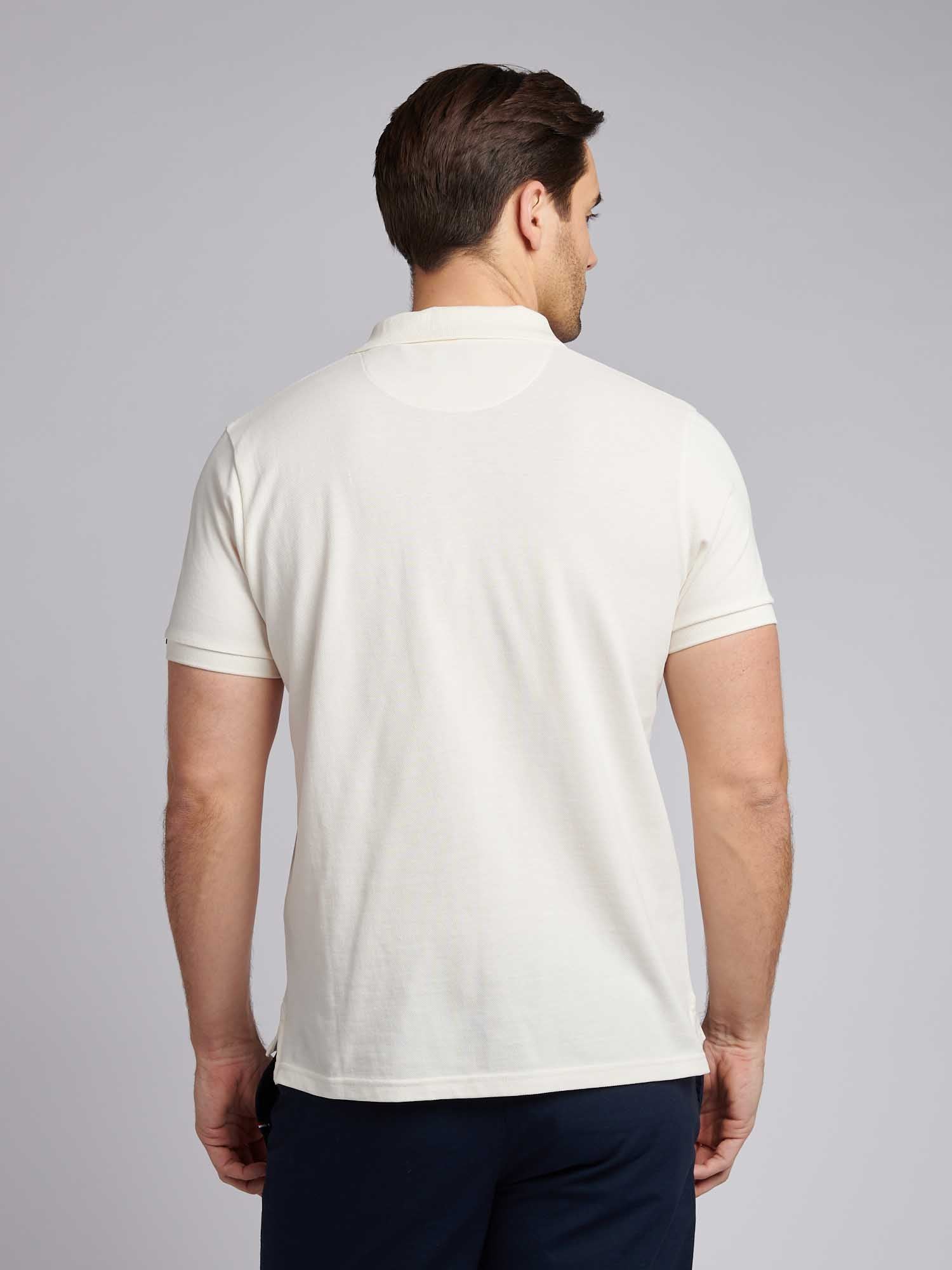 Mens Double Horsemen Polo Shirt Whisper White