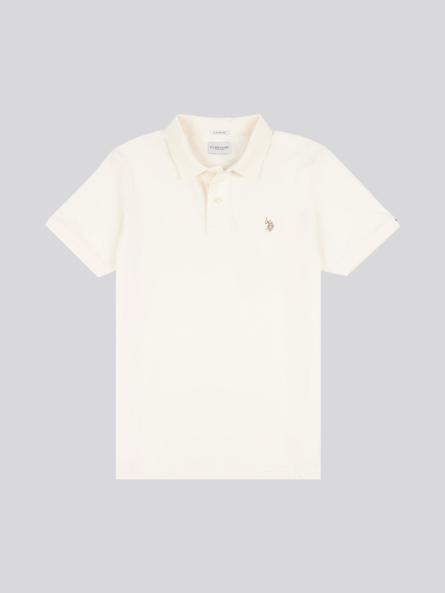 Mens Double Horsemen Polo Shirt Whisper White
