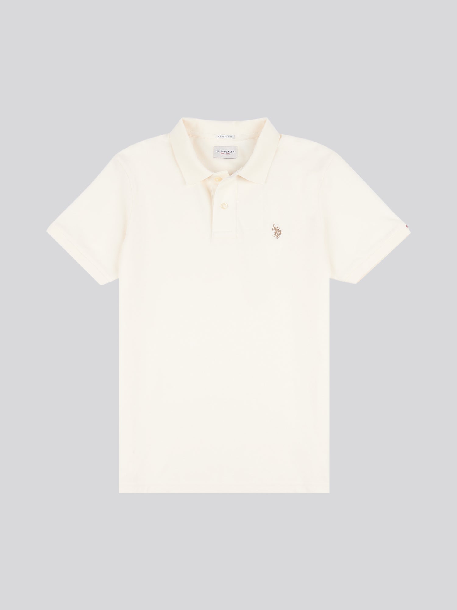 Mens Double Horsemen Polo Shirt Whisper White