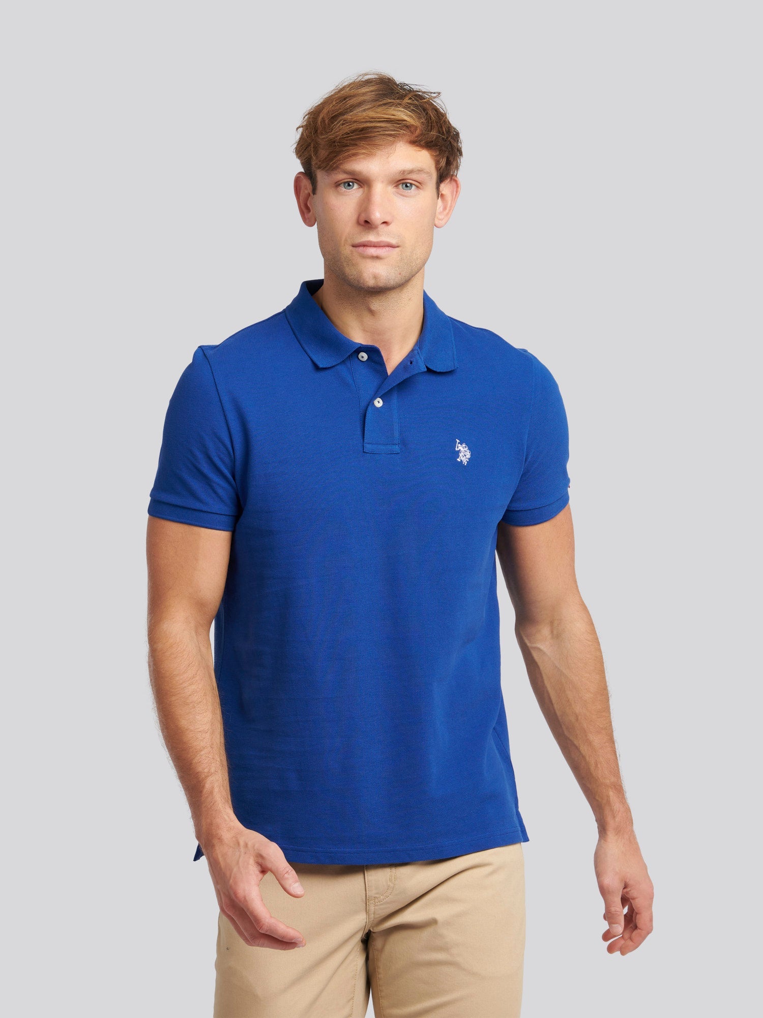 Mens Double Horsemen Polo Shirt Sodalite Blue