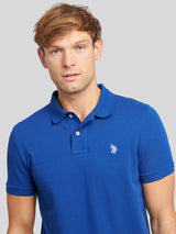 Mens Double Horsemen Polo Shirt Sodalite Blue