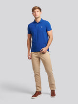 Mens Double Horsemen Polo Shirt Sodalite Blue