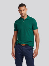 Mens Double Horsemen Polo Shirt Rain Forest