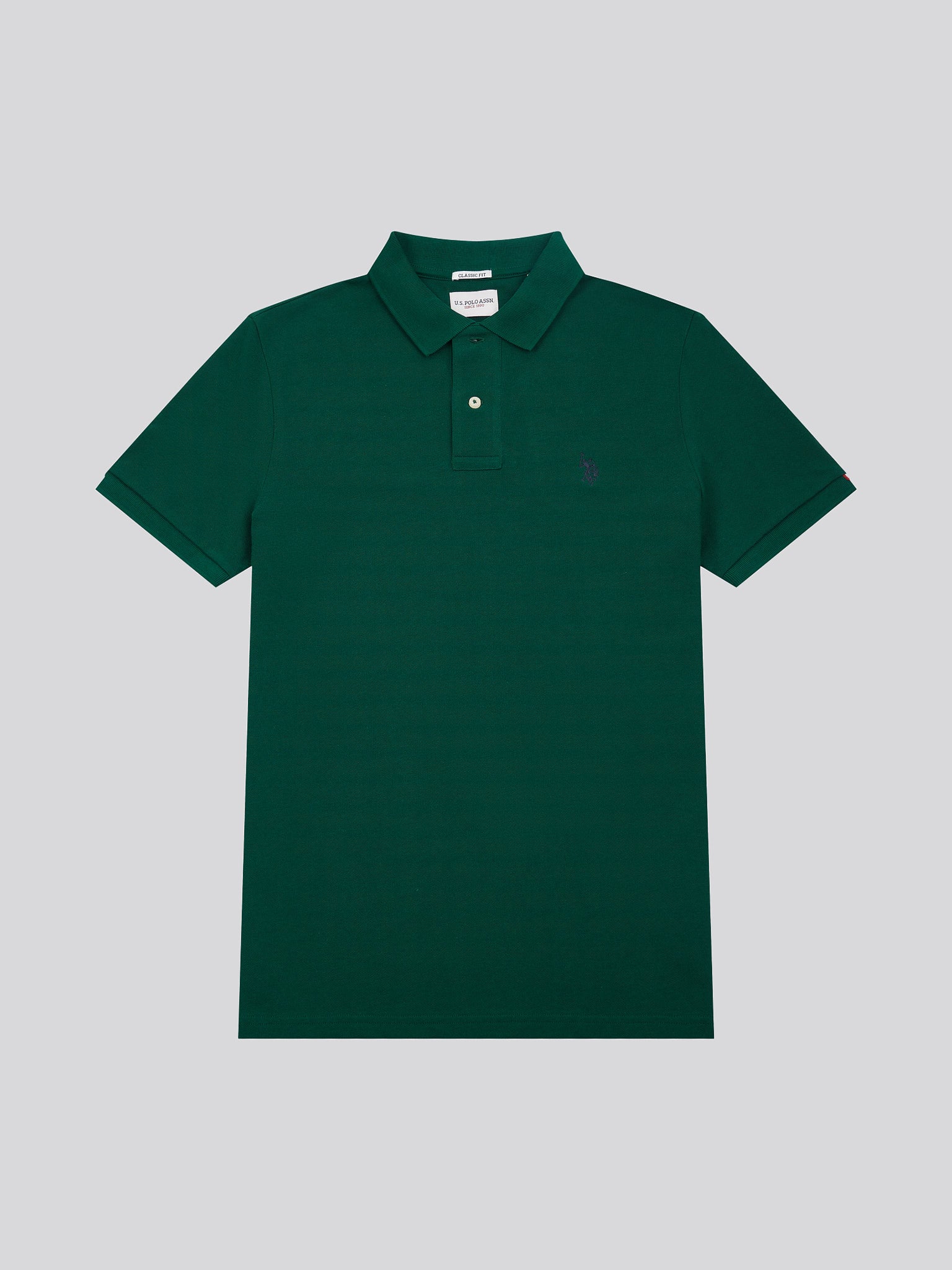Mens Double Horsemen Polo Shirt Rain Forest