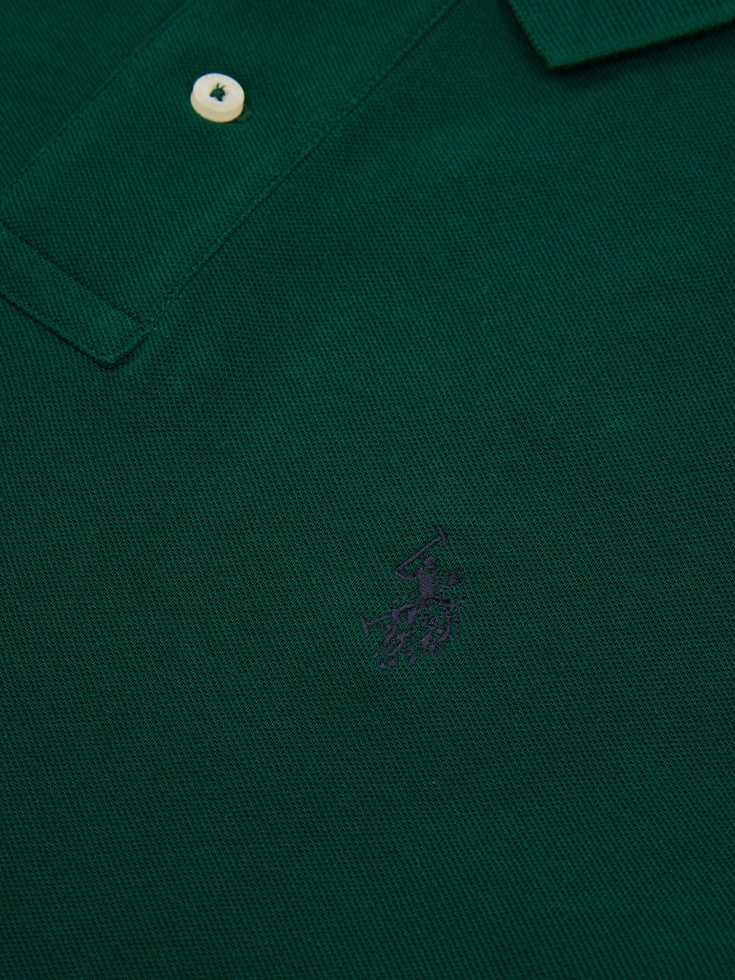 Mens Double Horsemen Polo Shirt Rain Forest