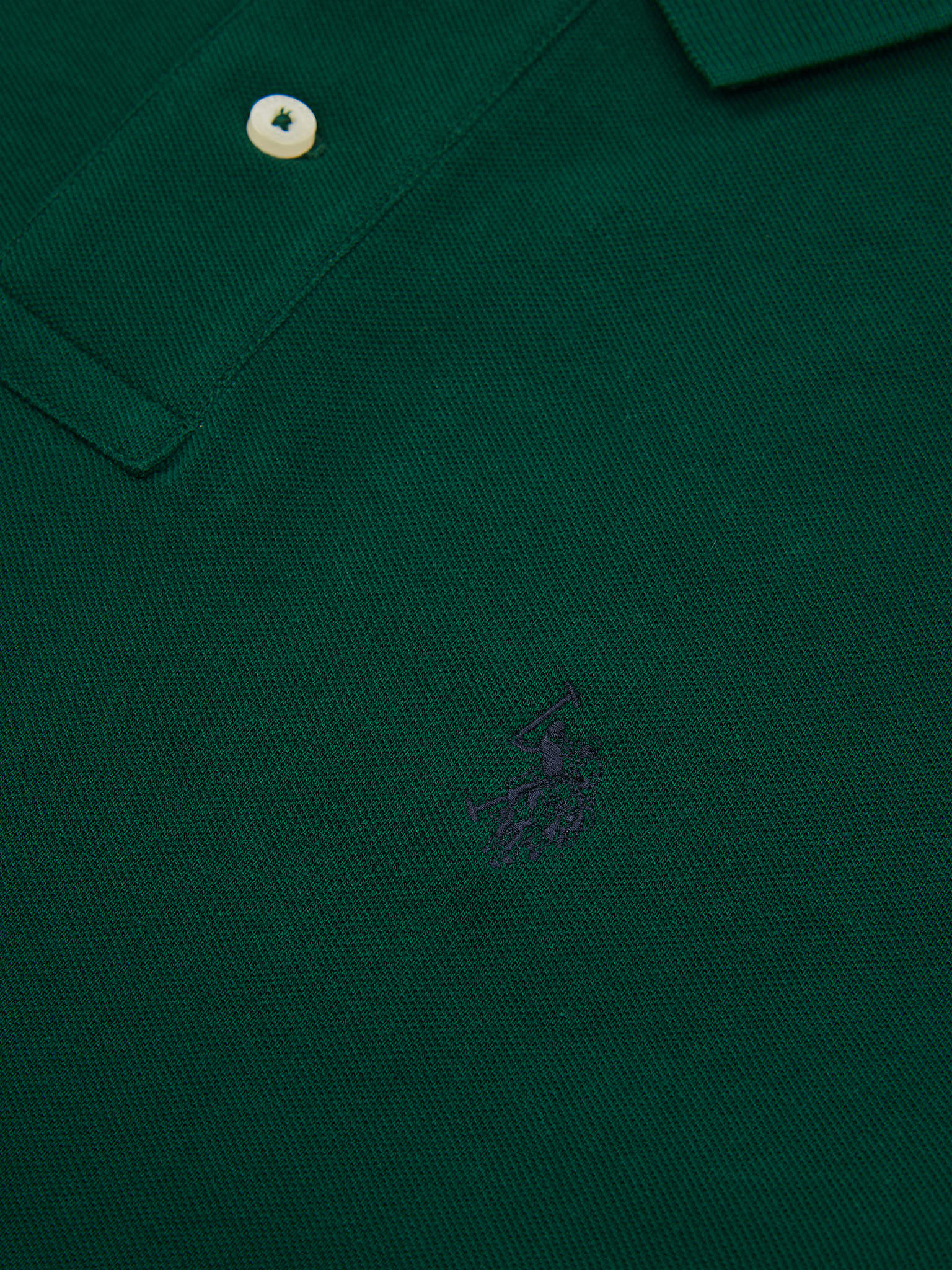 Mens Double Horsemen Polo Shirt Rain Forest