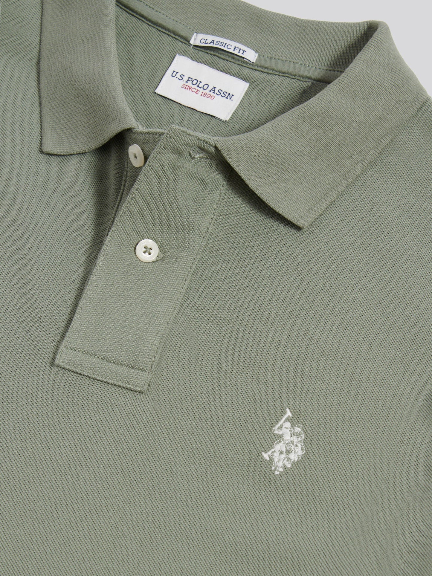 Mens Double Horsemen Polo Shirt Sea Spray