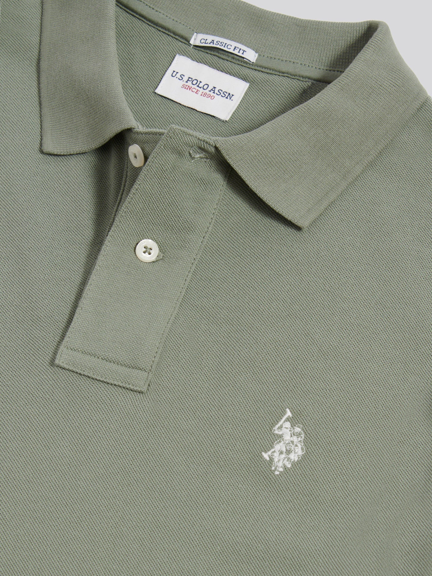 Mens Double Horsemen Polo Shirt Sea Spray