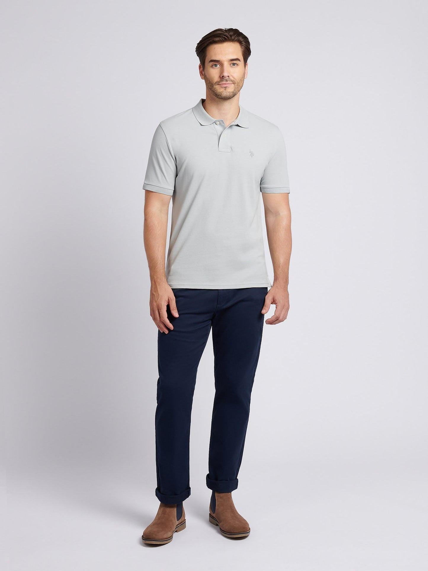 Mens Double Horsemen Polo Shirt High Rise