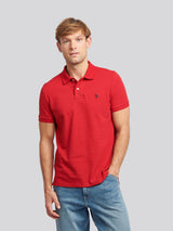 Mens Double Horsemen Polo Shirt Haute Red
