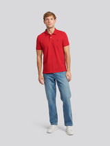 Mens Double Horsemen Polo Shirt Haute Red