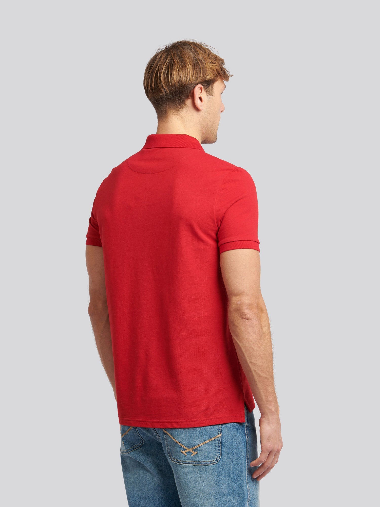 Mens Double Horsemen Polo Shirt Haute Red