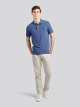 Mens Double Horsemen Polo Shirt Vintage Indigo