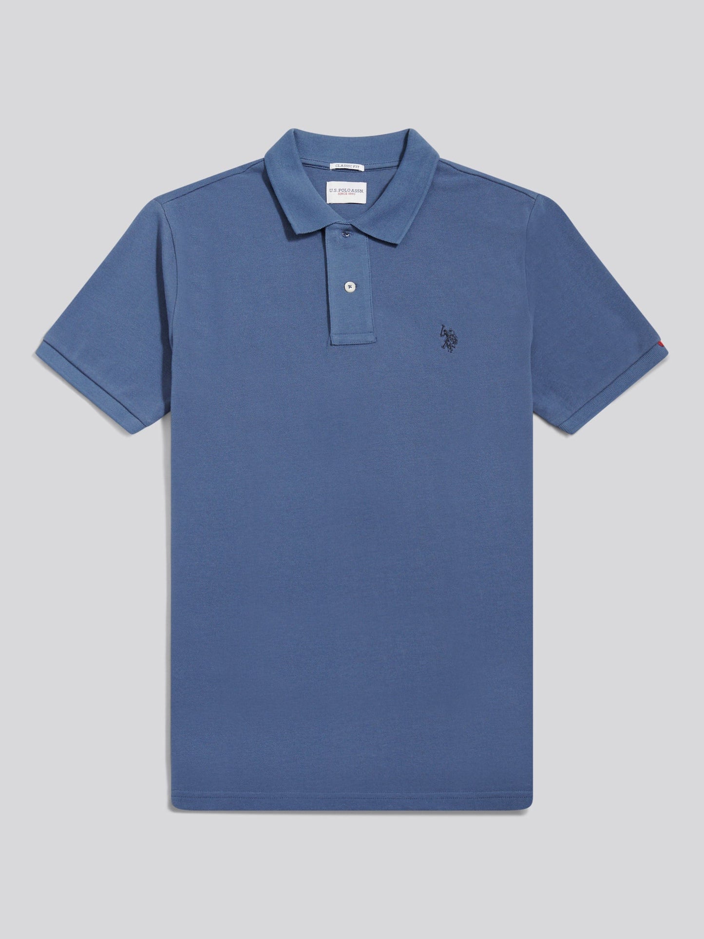 Mens Double Horsemen Polo Shirt Vintage Indigo