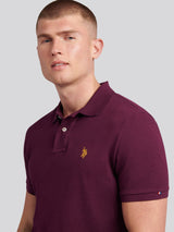 Mens Double Horsemen Polo Shirt Grape Wine