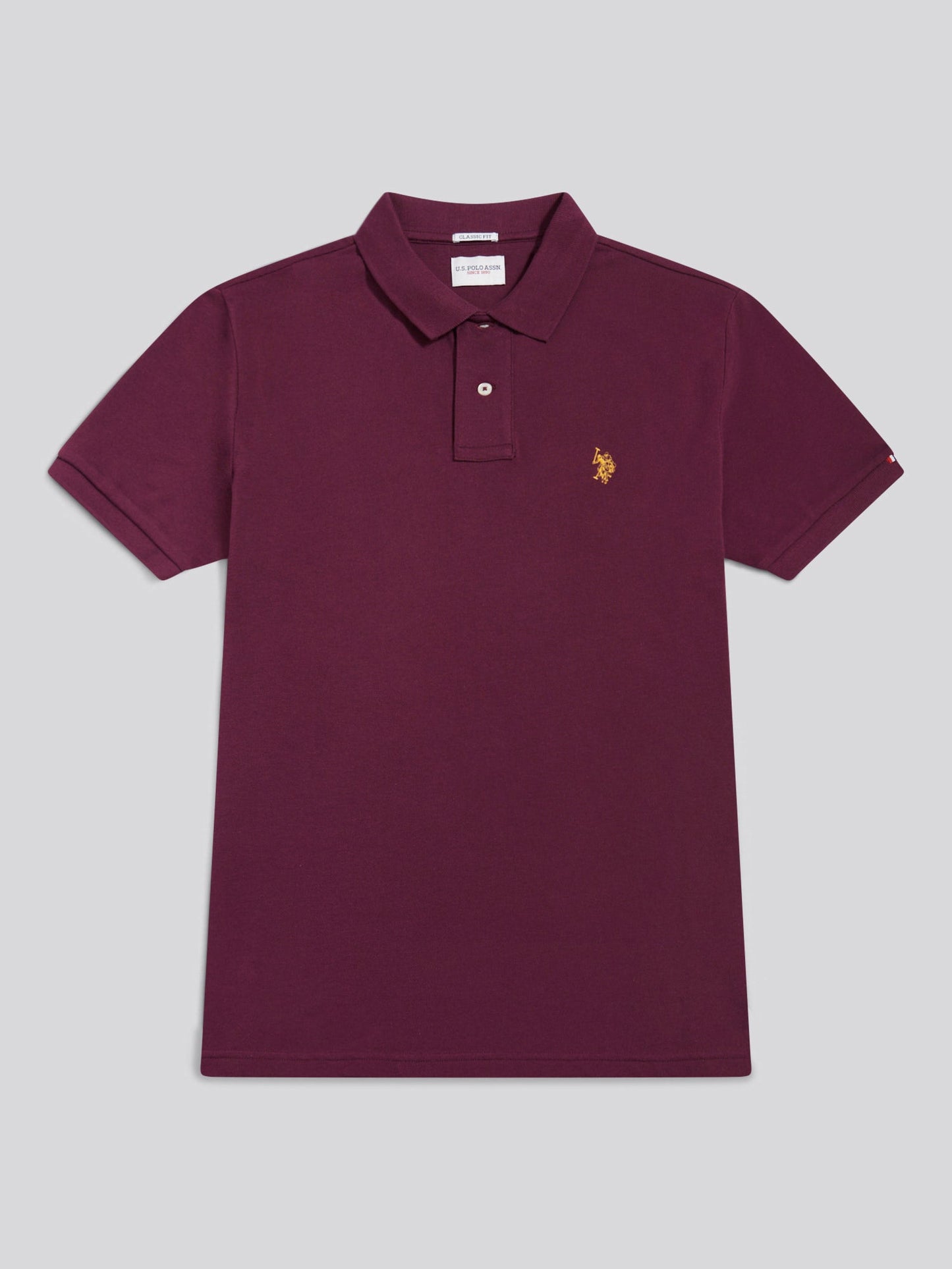 Mens Double Horsemen Polo Shirt Grape Wine