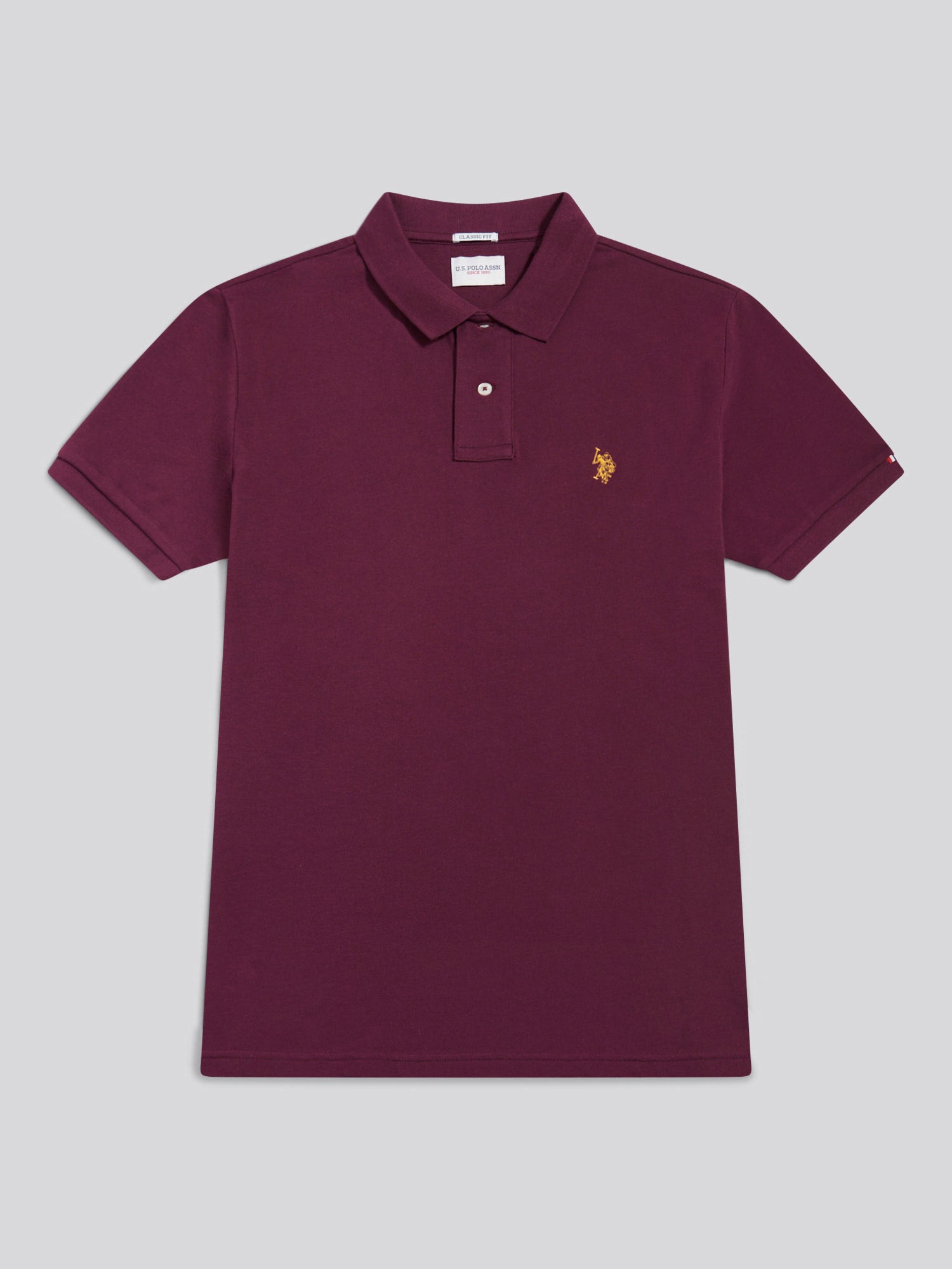 Mens Double Horsemen Polo Shirt Grape Wine