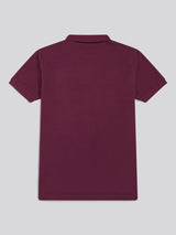 Mens Double Horsemen Polo Shirt Grape Wine