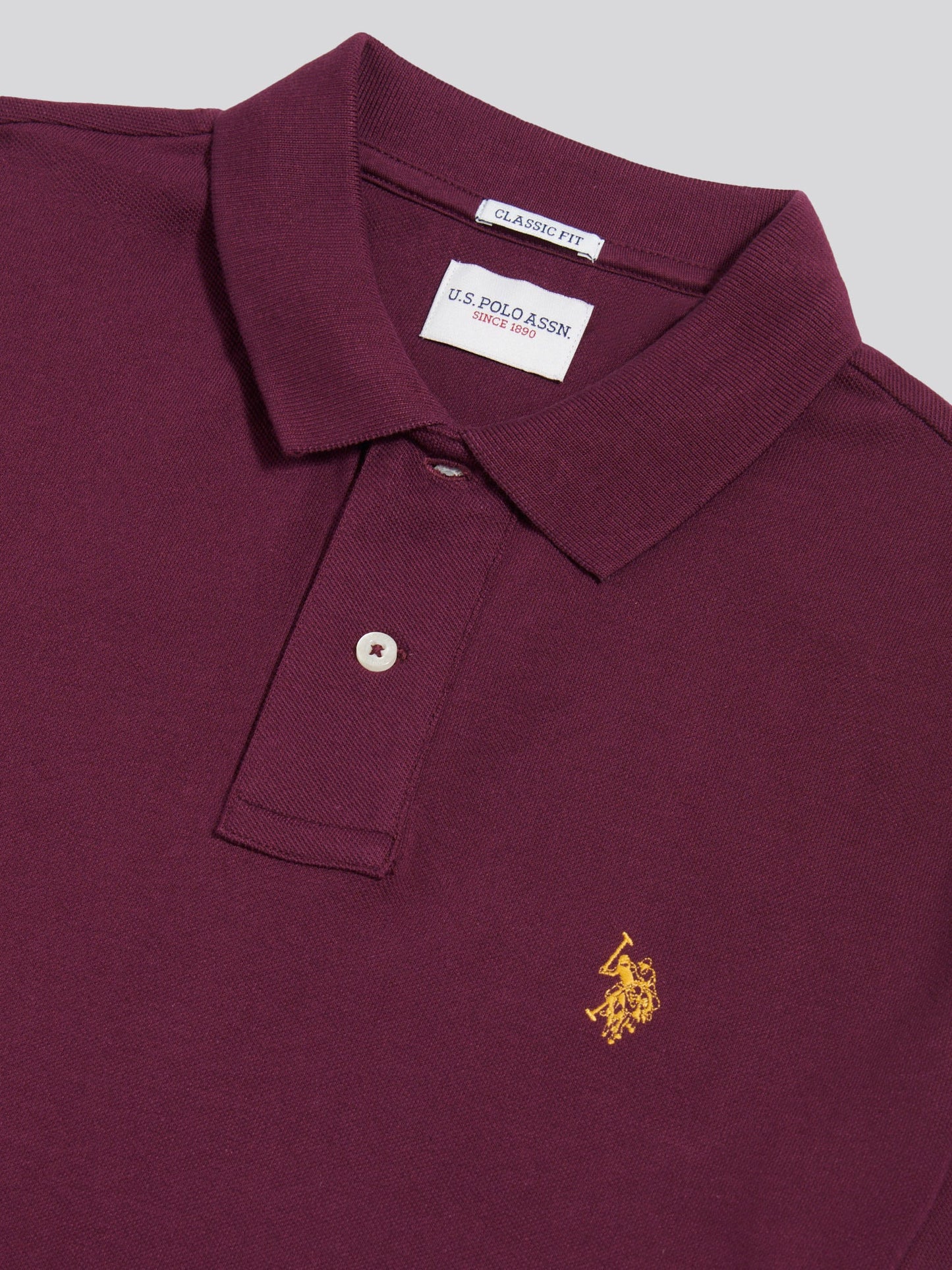 Mens Double Horsemen Polo Shirt Grape Wine