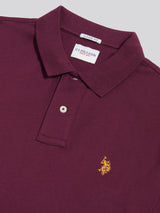 Mens Double Horsemen Polo Shirt Grape Wine