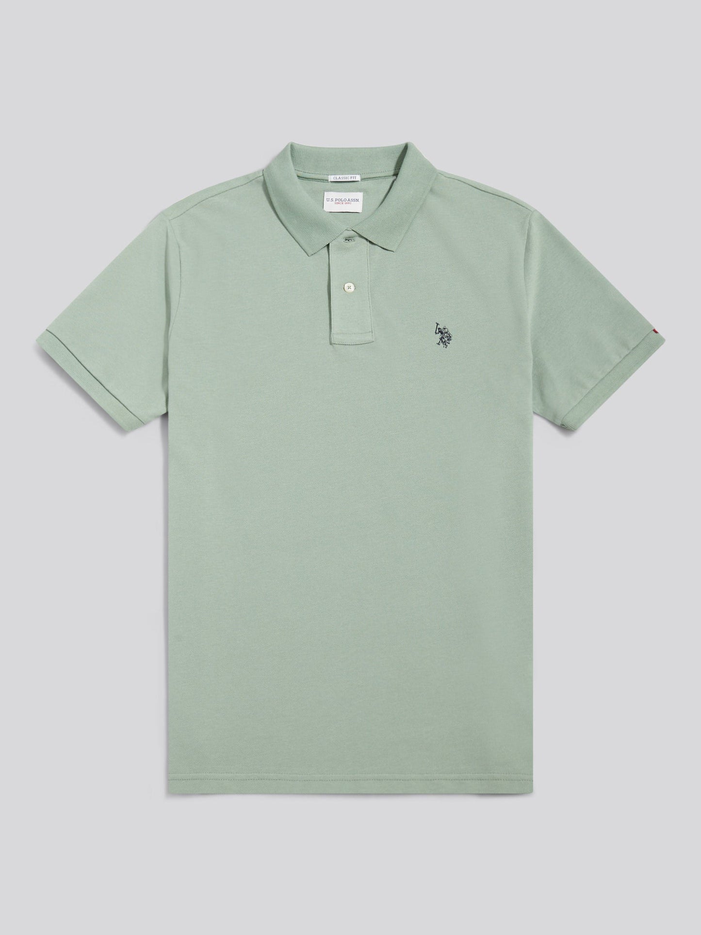 Mens Double Horsemen Polo Shirt Iceberg Green