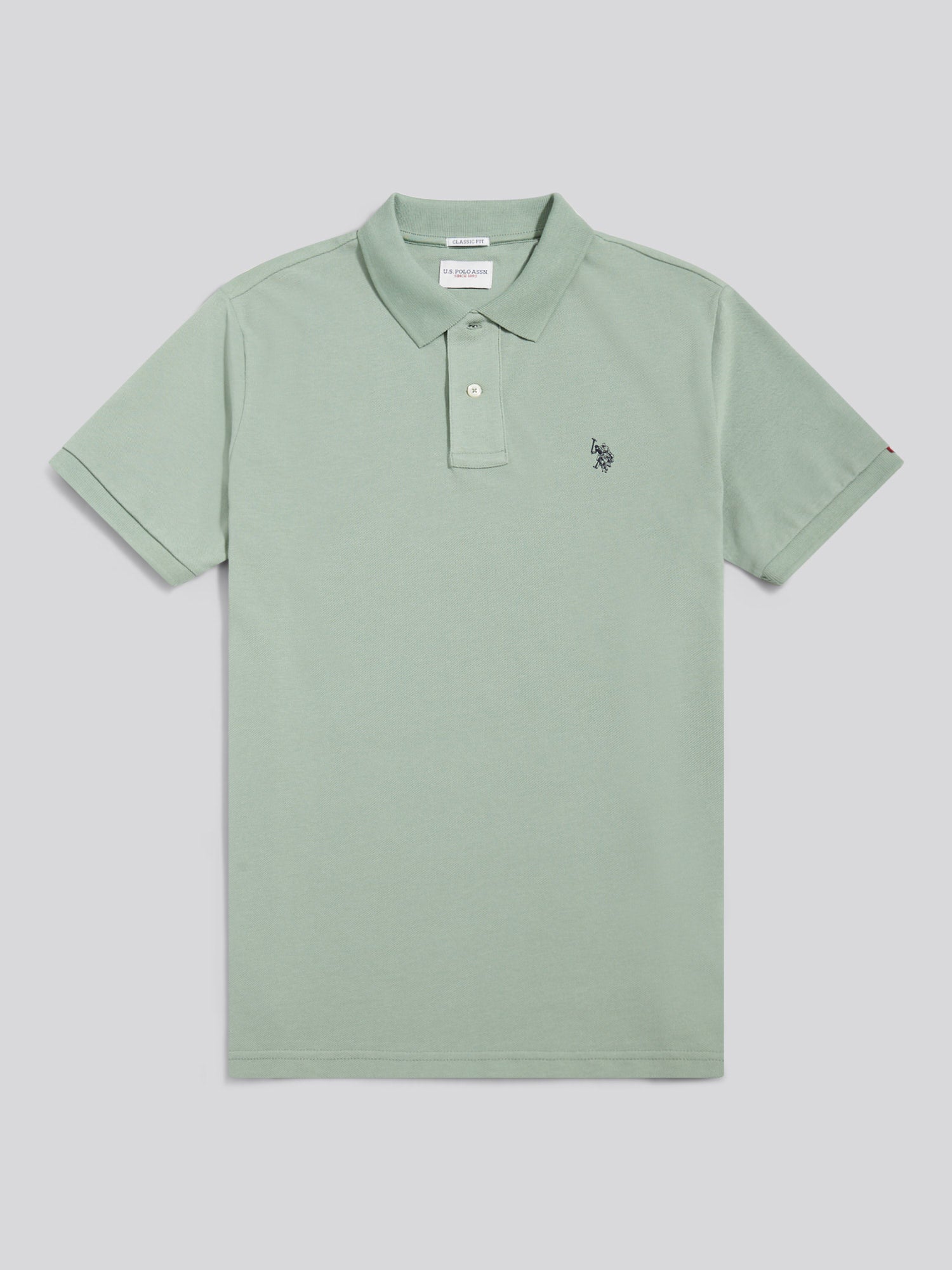 Mens Double Horsemen Polo Shirt Iceberg Green