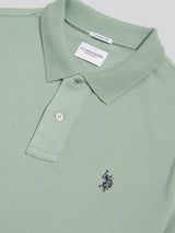 Mens Double Horsemen Polo Shirt Iceberg Green