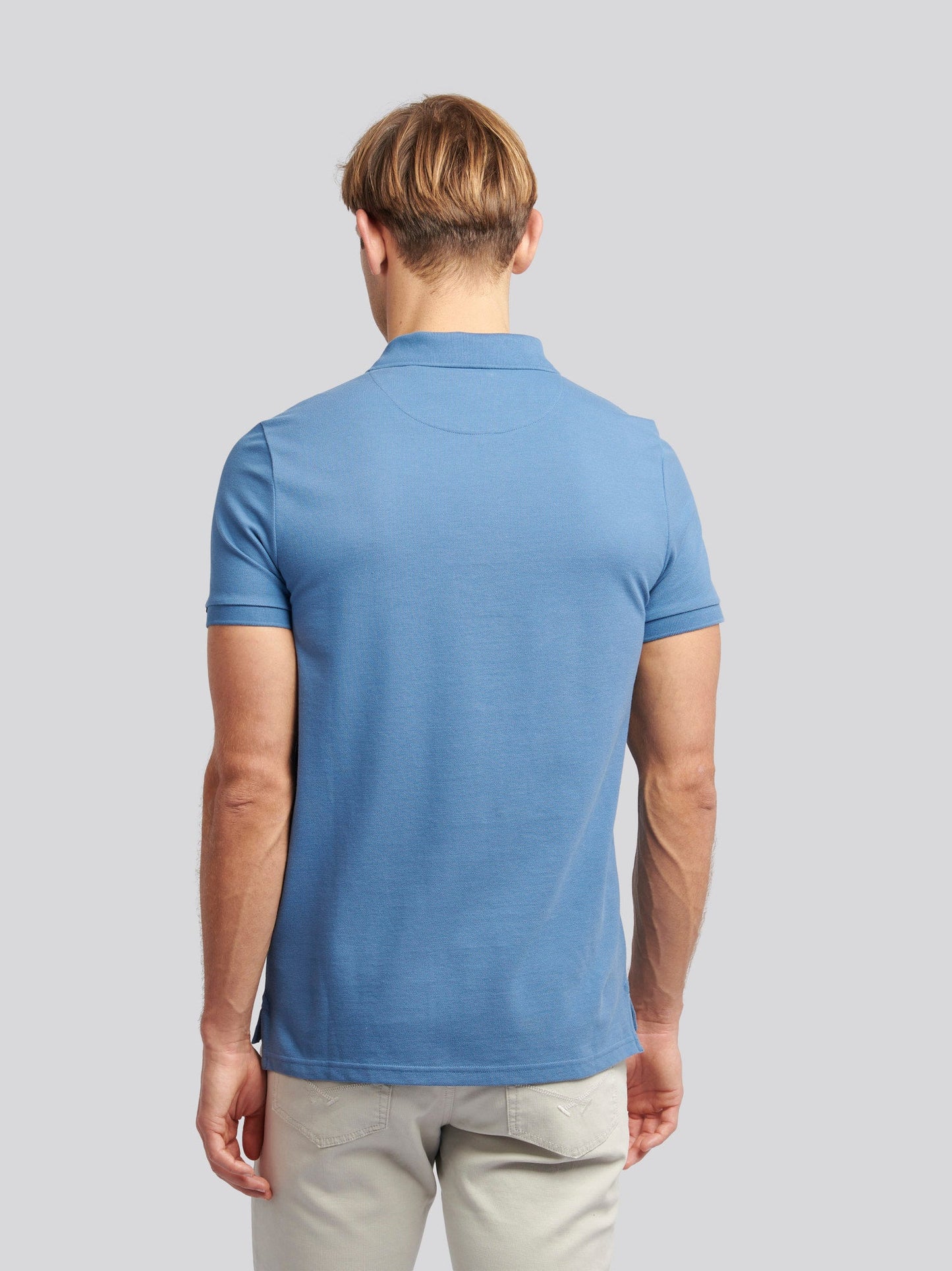 Mens Double Horsemen Polo Shirt Blue Horizon