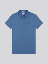 Mens Double Horsemen Polo Shirt Blue Horizon