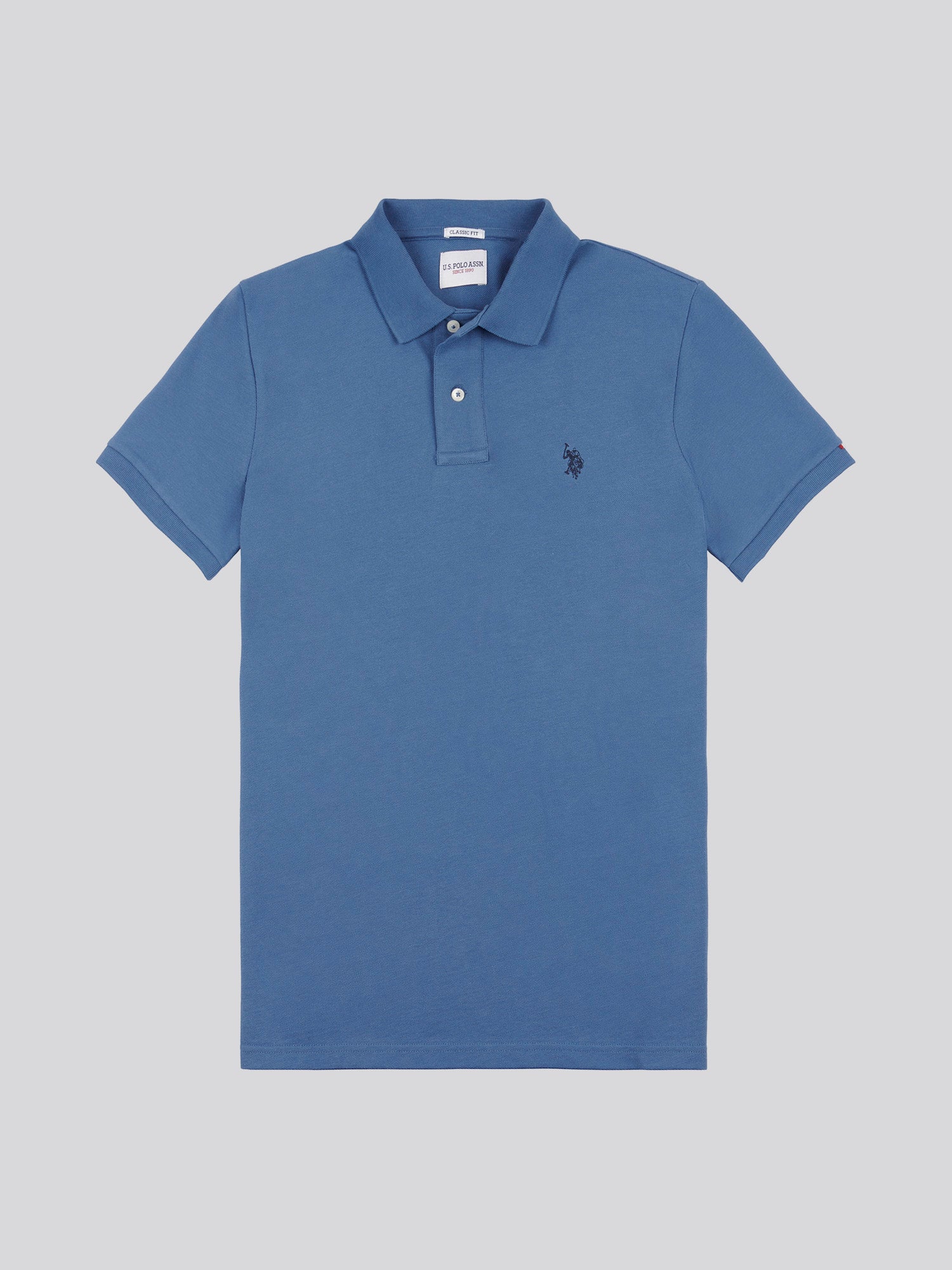 Mens Double Horsemen Polo Shirt Blue Horizon