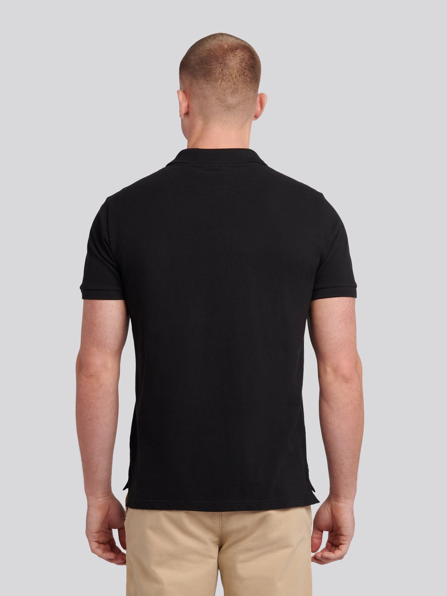Mens Double Horsemen Polo Shirt Black Bright White DHM