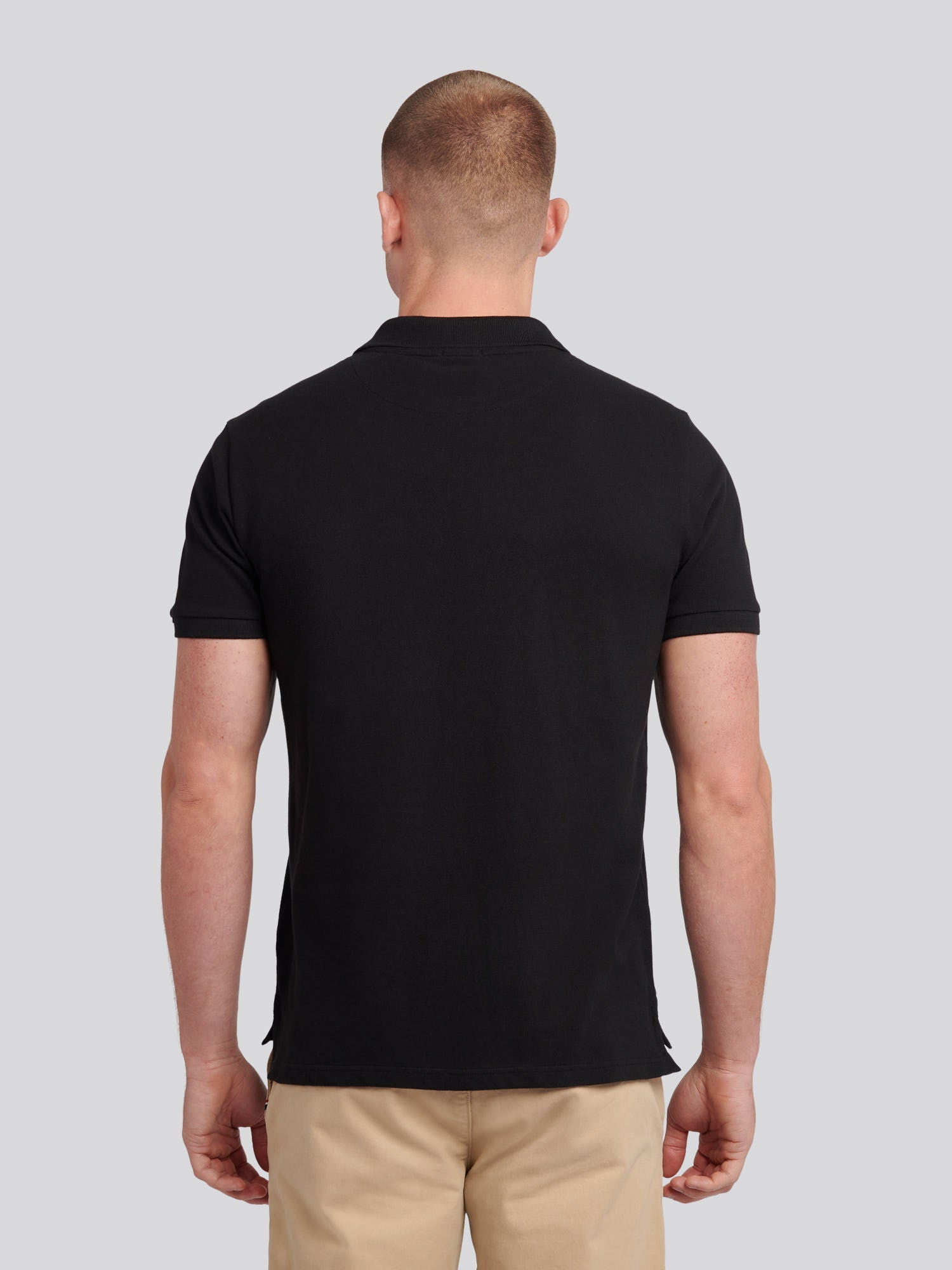 Mens Double Horsemen Polo Shirt Black Bright White DHM