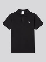 Mens Double Horsemen Polo Shirt Black Bright White DHM