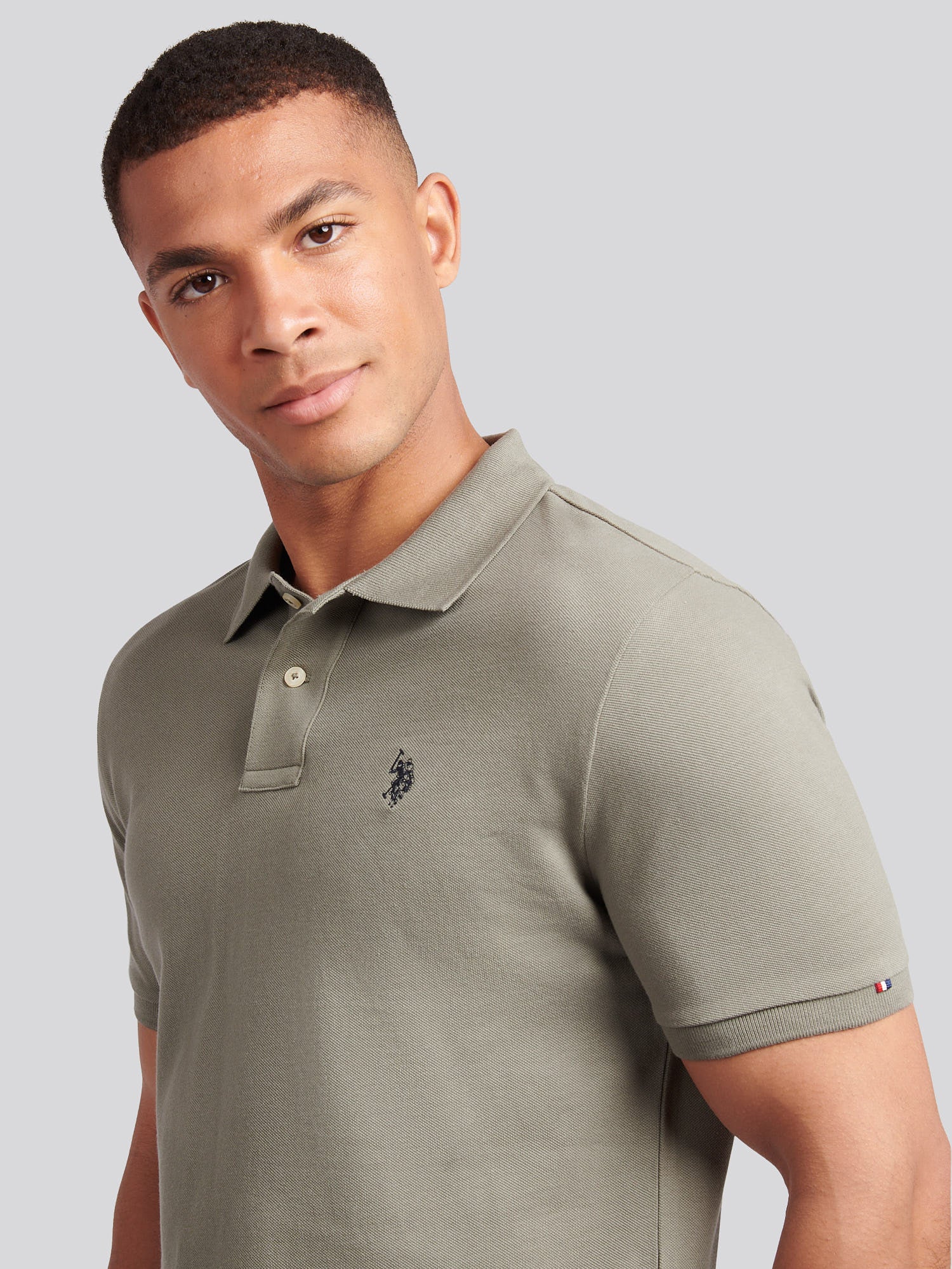 Mens Double Horsemen Polo Shirt Mulled Basil
