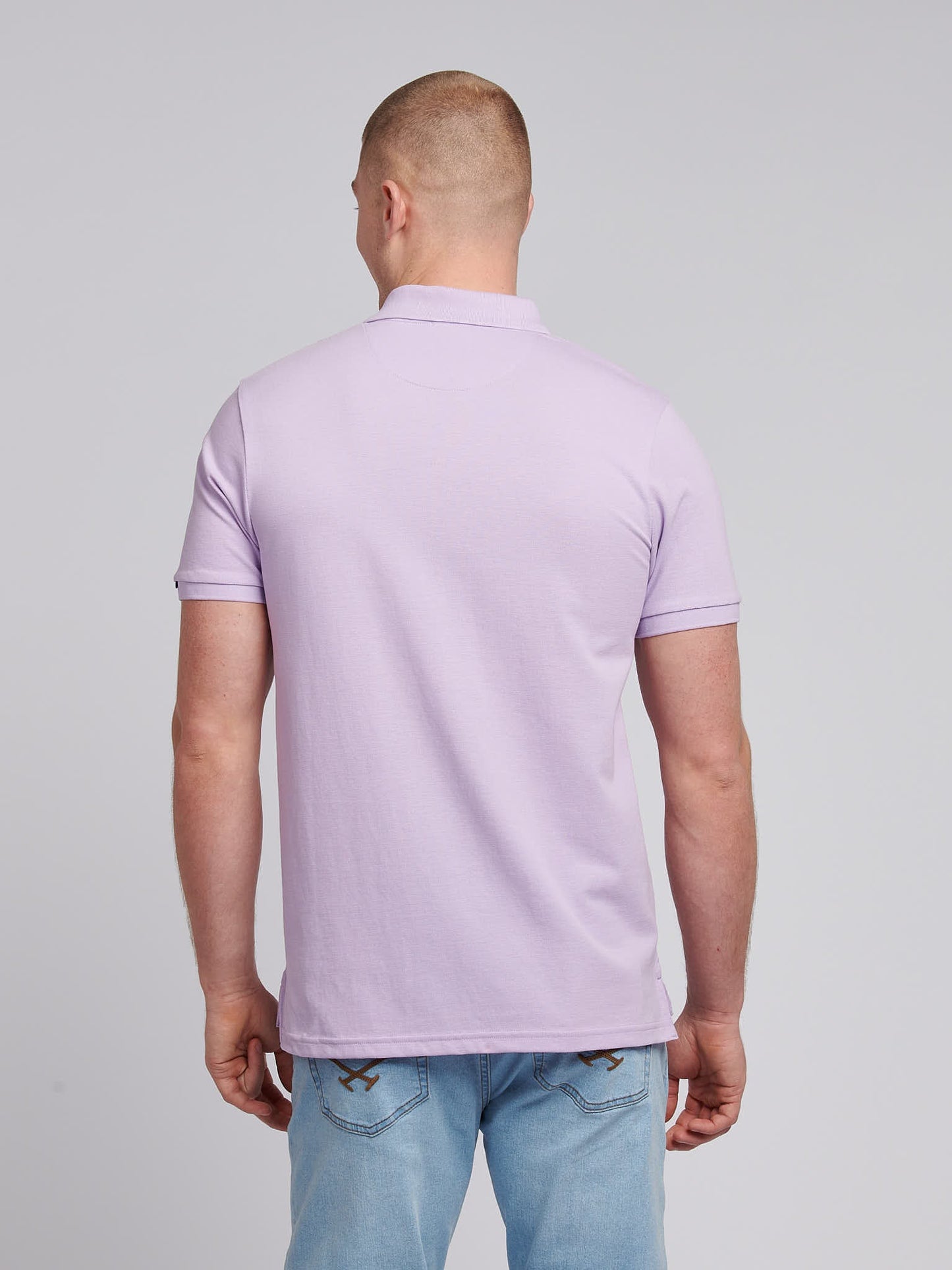 Mens Double Horsemen Polo Shirt Lilac Breeze