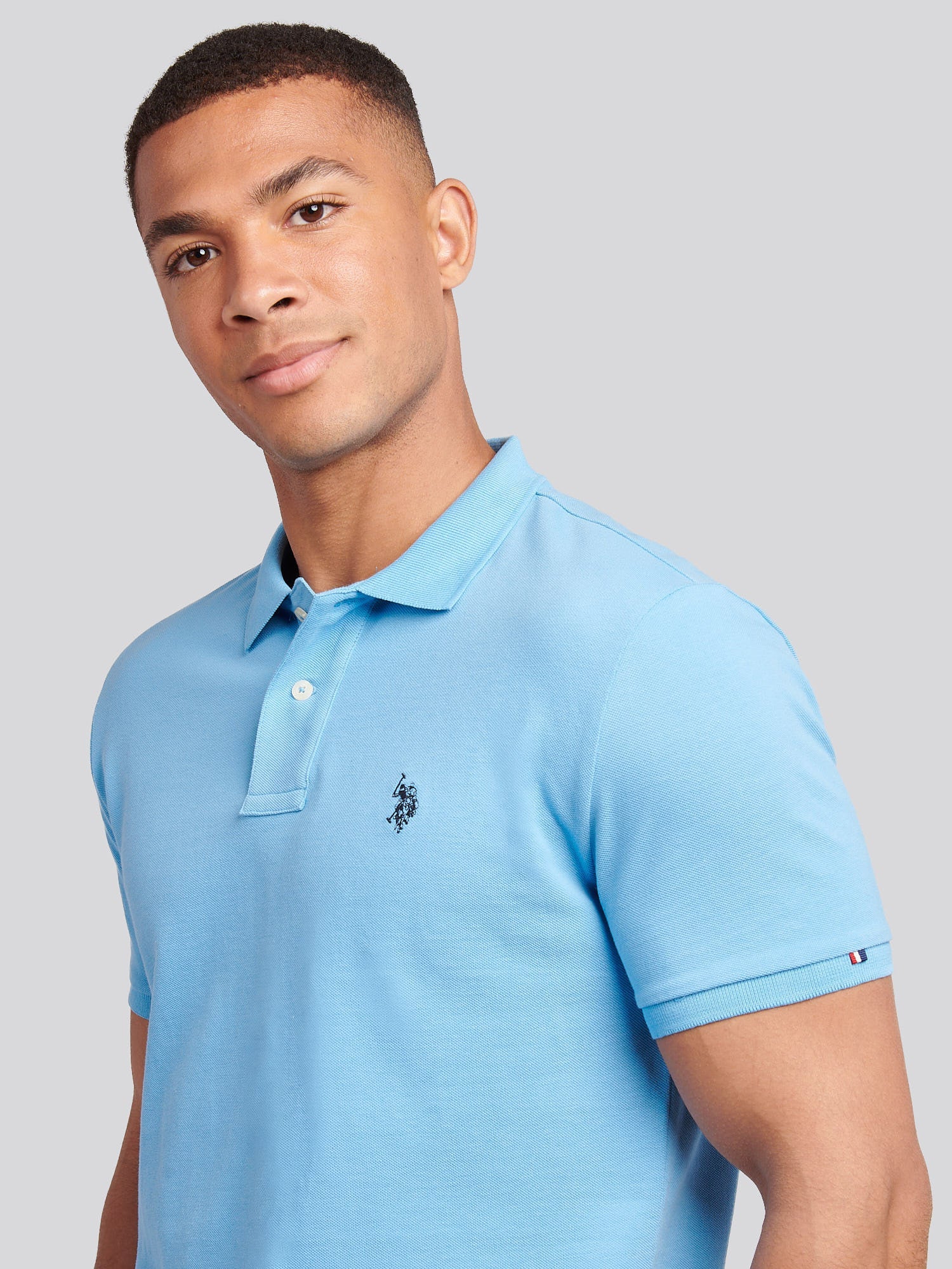 Mens Double Horsemen Polo Shirt Heritage Blue