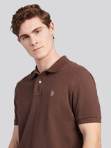 Mens Double Horsemen Polo Shirt Chocolate Martini