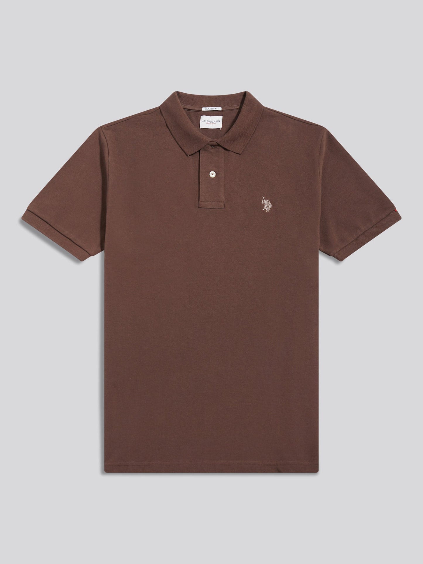 Mens Double Horsemen Polo Shirt Chocolate Martini