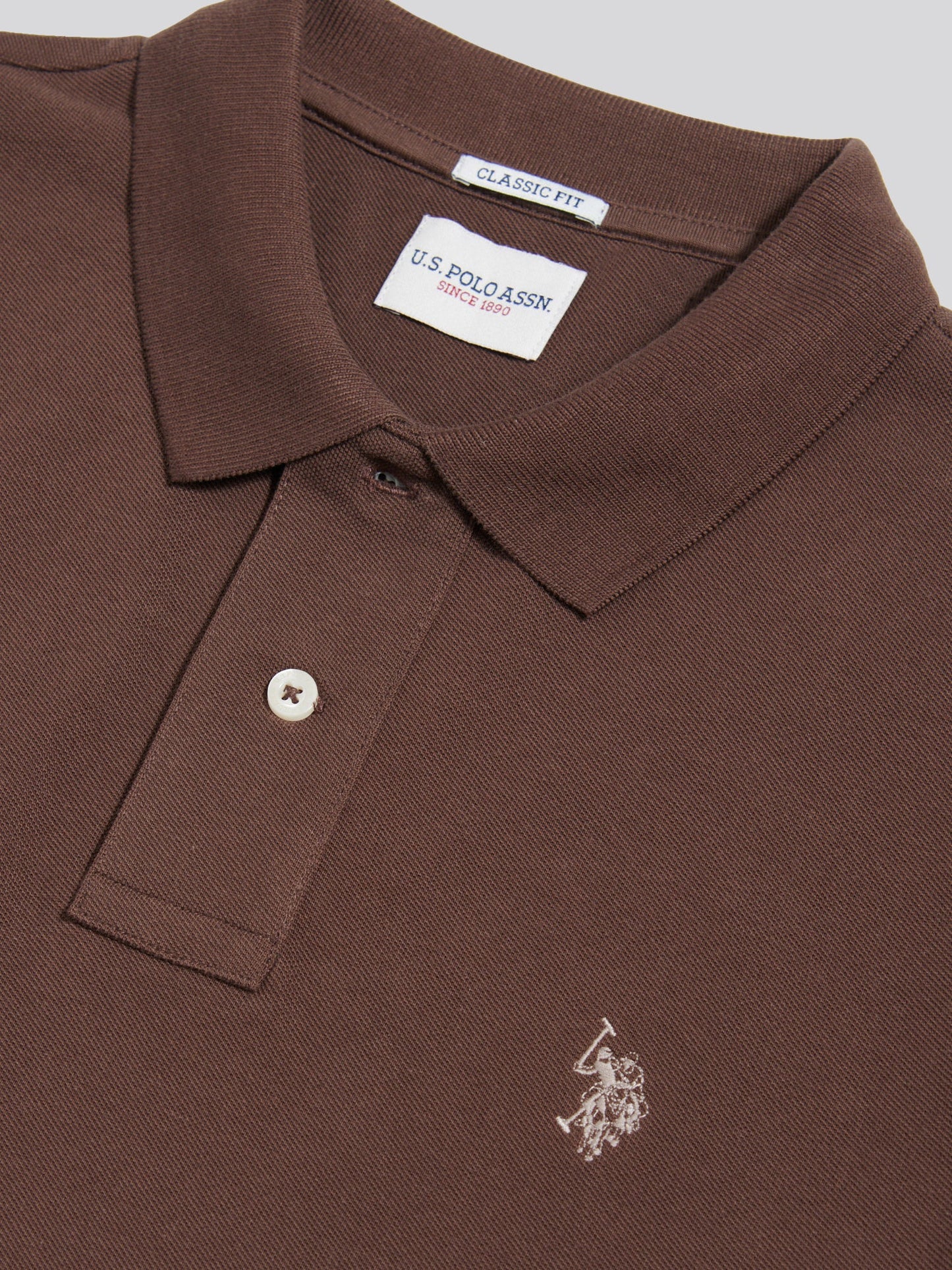 Mens Double Horsemen Polo Shirt Chocolate Martini