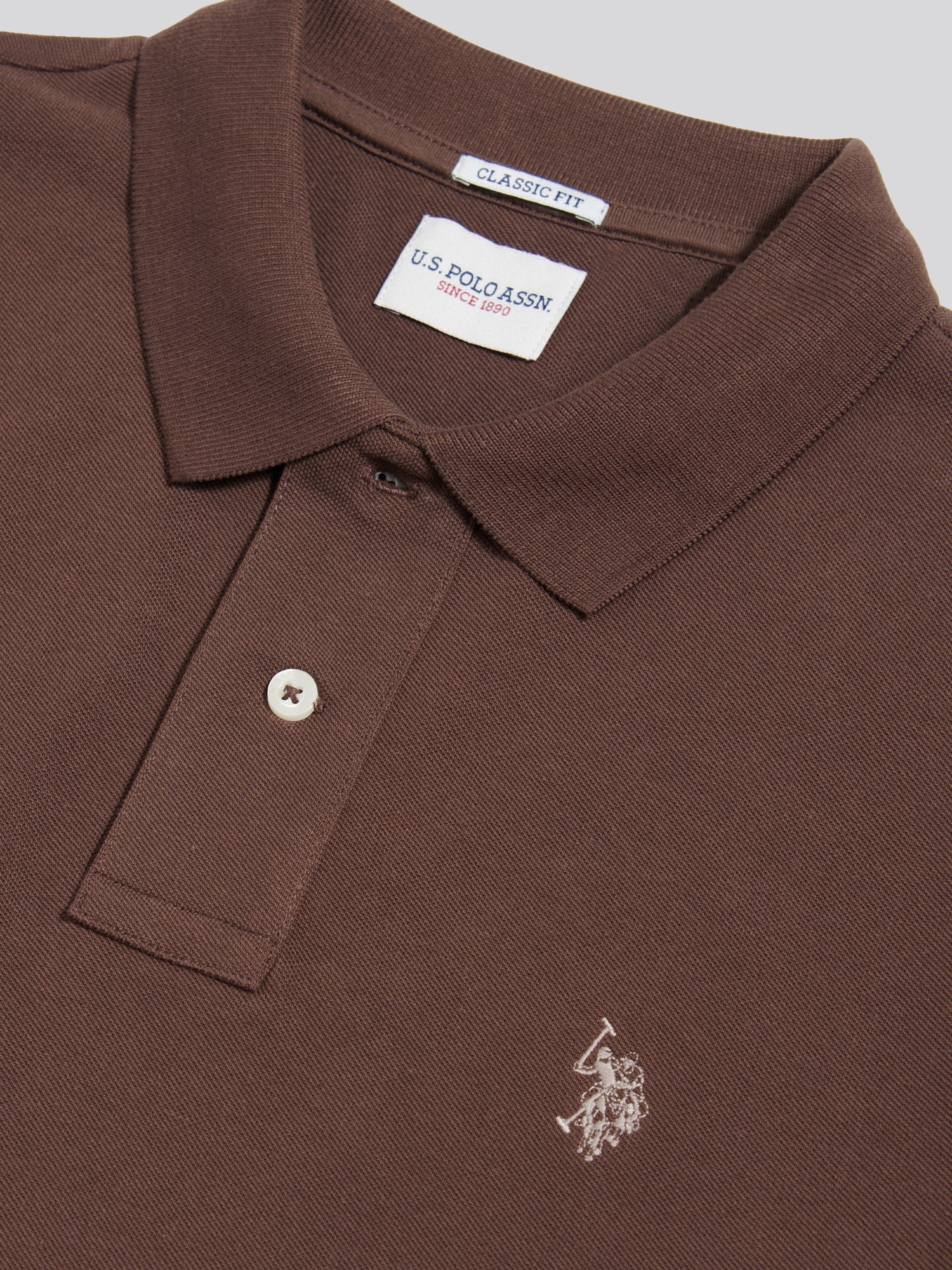 Mens Double Horsemen Polo Shirt Chocolate Martini