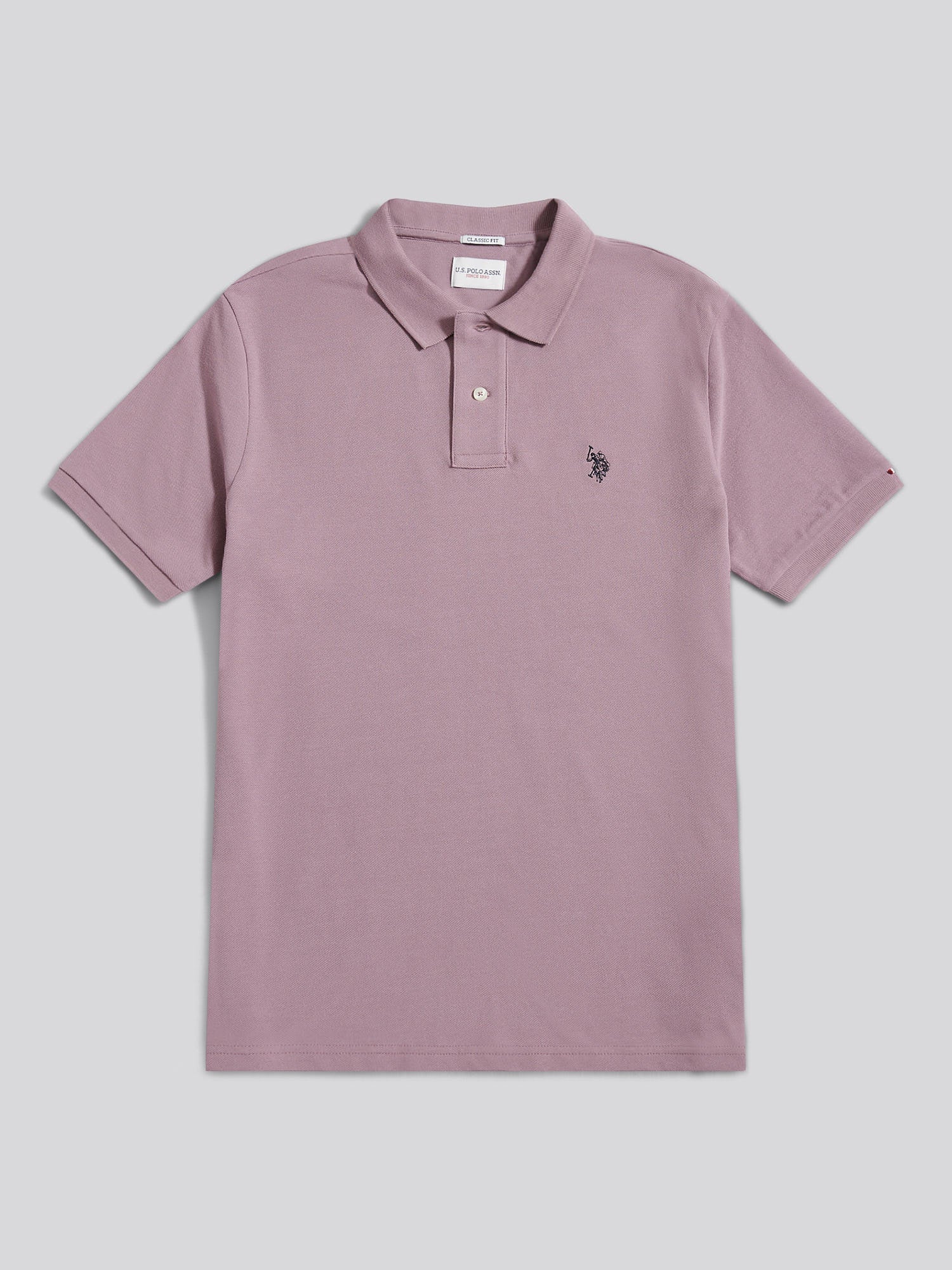 Mens Double Horsemen Polo Shirt Elderberry