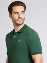 Mens Double Horsemen Polo Shirt Pineneedle