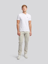 Mens Double Horsemen Polo Shirt White / Dark Sapphire Navy DHM