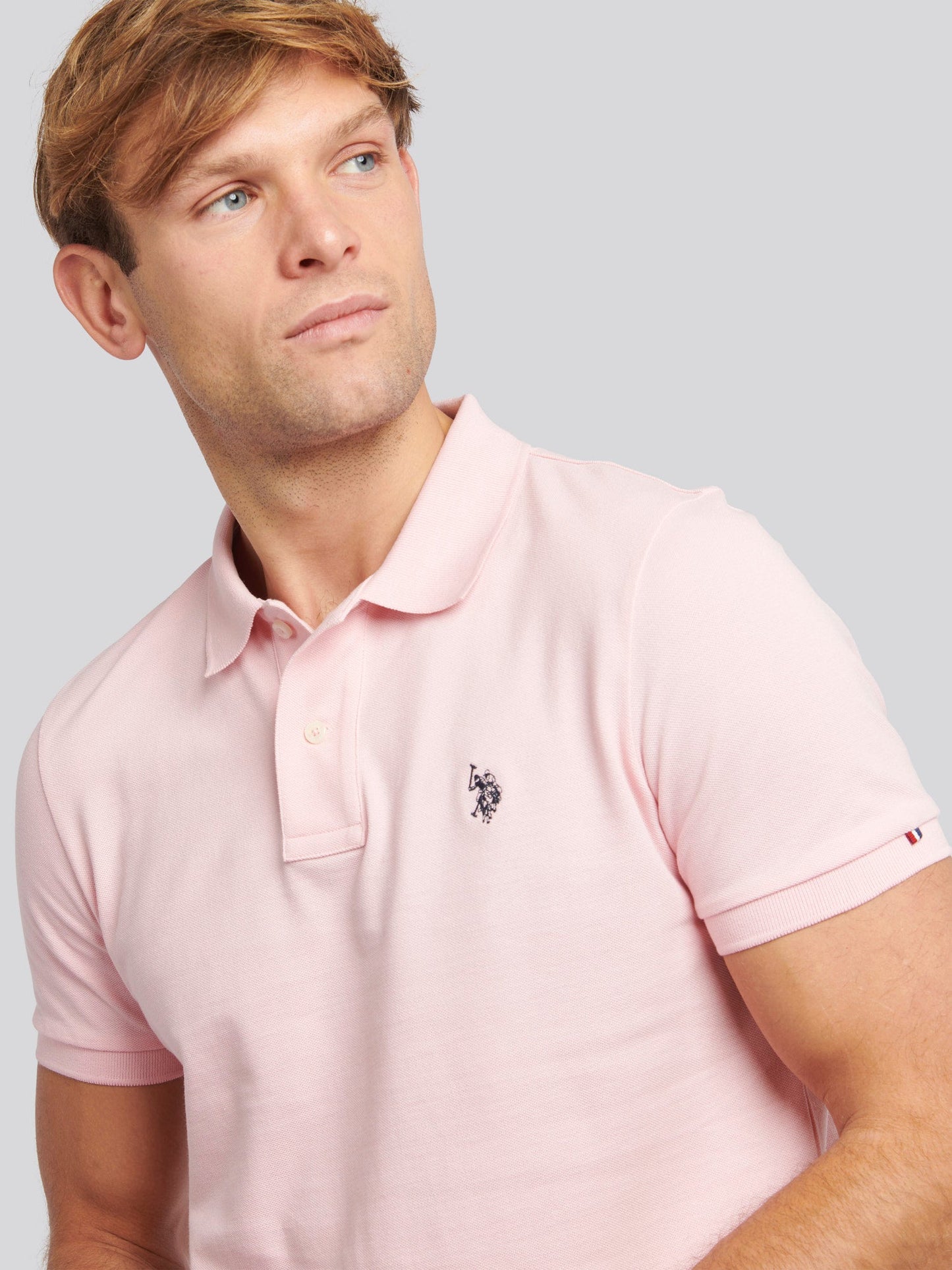 Mens Double Horsemen Polo Shirt Tickled Pink