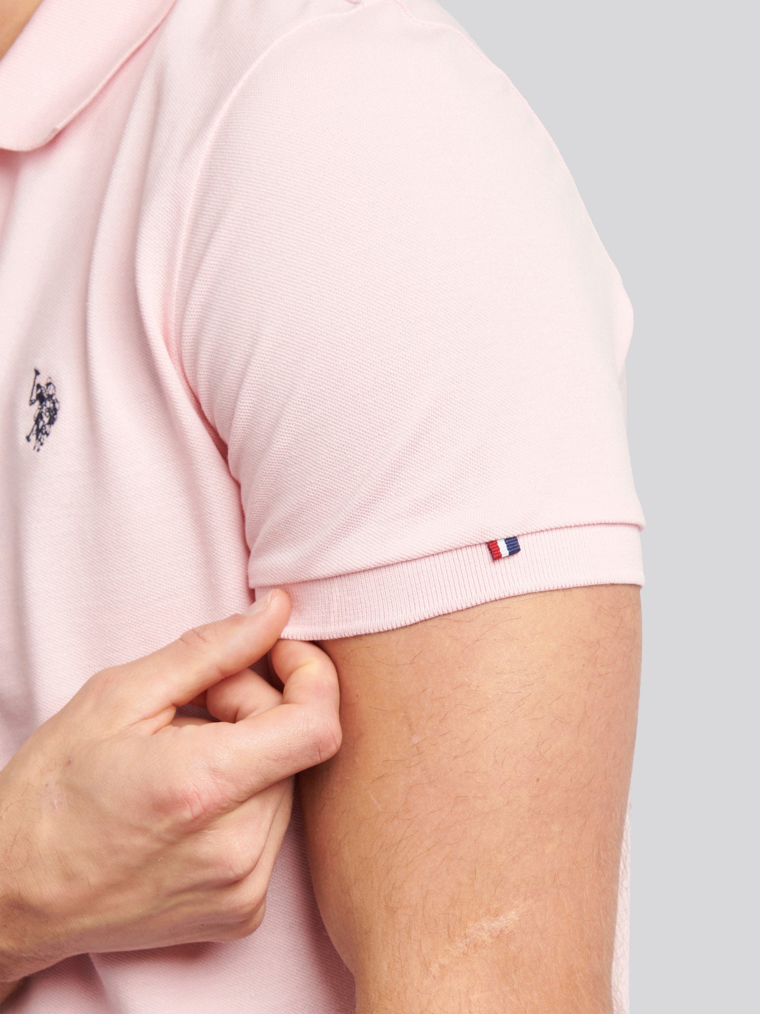 Mens Double Horsemen Polo Shirt Tickled Pink