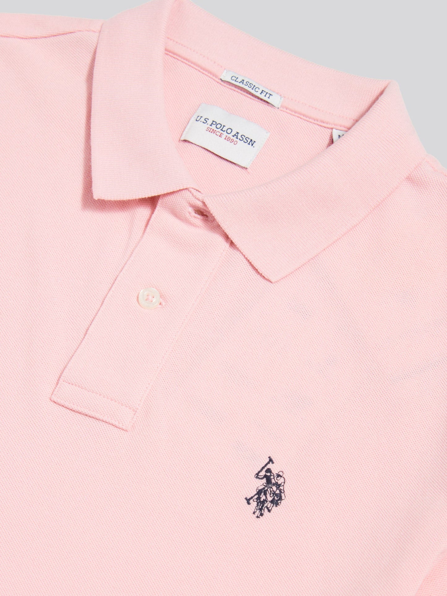 Mens Double Horsemen Polo Shirt Tickled Pink
