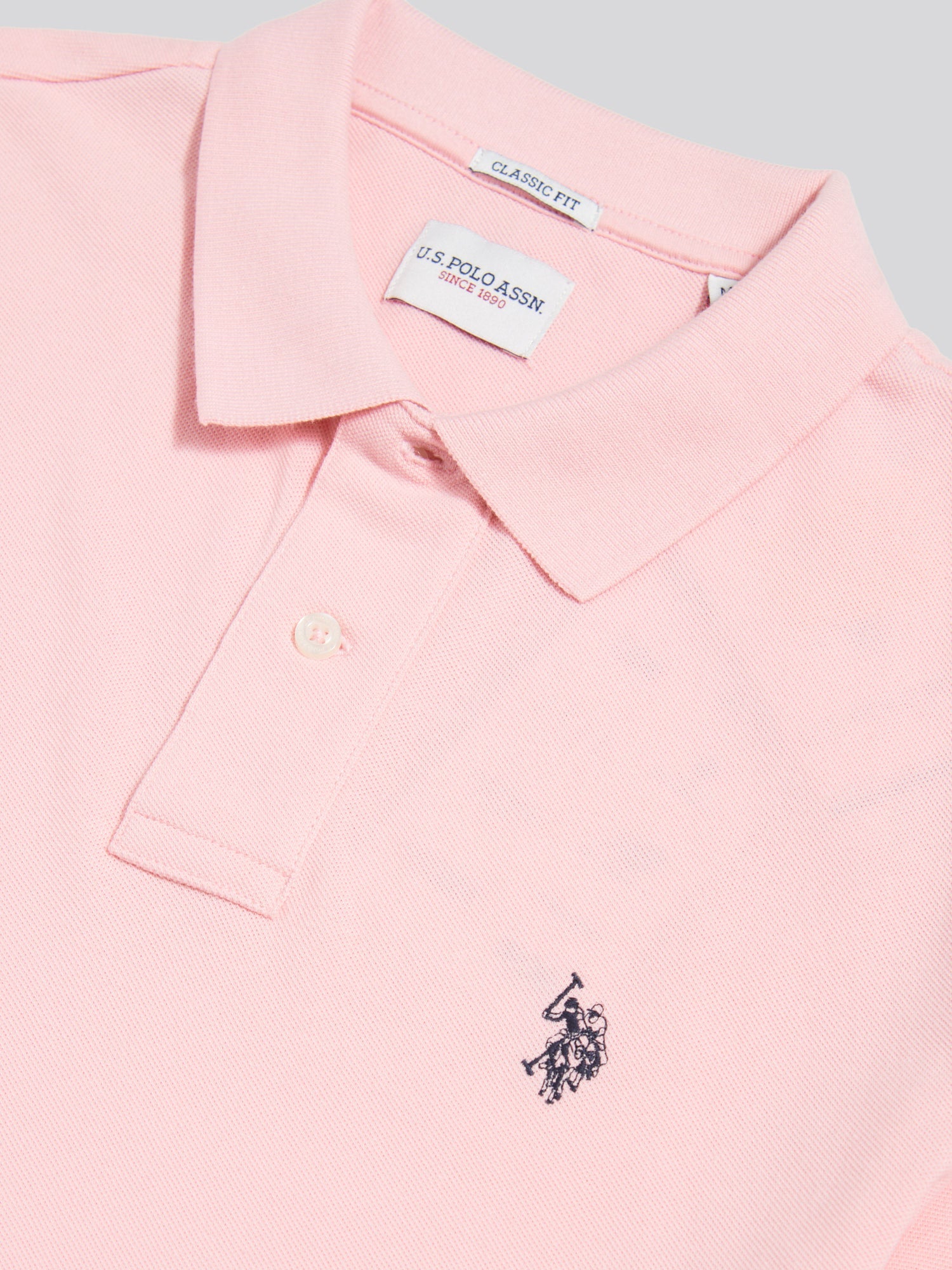 Mens Double Horsemen Polo Shirt Tickled Pink